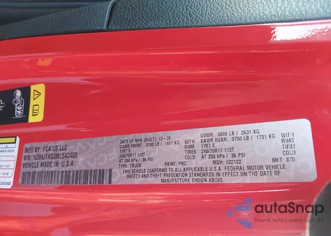 2021 Jeep Gladiator Sport S 4X4 z USA, uszkodzony, nr VIN 1C6HJTAG0ML542403